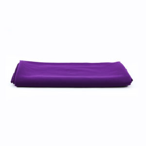 Square purple tablecloth - 1.4m x 1.4m.
Can be used as an overlay.