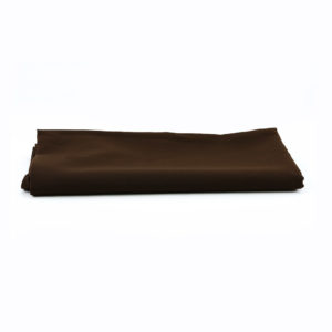 Brown square tablecloth - 1.4m x 1.4m.
Can be used as an overlay.