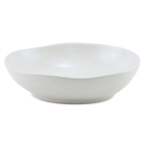 Irregular shaped stoneware bowl.