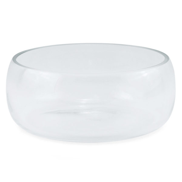 Glass open float bowls to create a decorative table centrepiece.