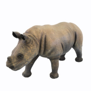 Large Rhinoceros statue.