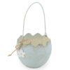 Metal Easter egg basket with handle.