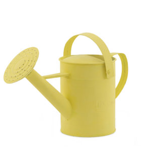 Yellow watering can.