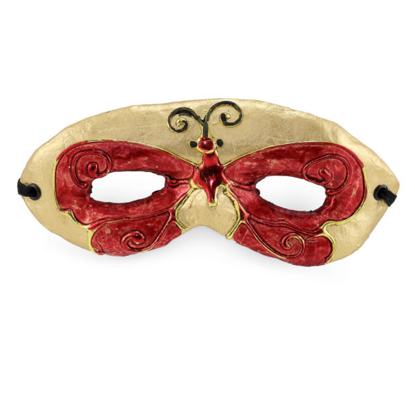 Red and gold butterfly mask.