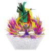 Colourful feather masks. Double-sided. Can be used as table centrepieces.
