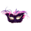 Purple and pink feather masks. Double-sided. Can be used as table centrepieces.