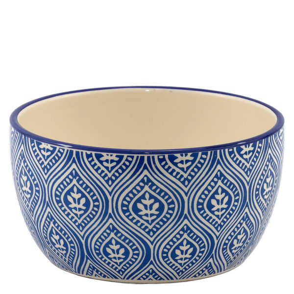 Blue and white Chinese style ceramic bowl.