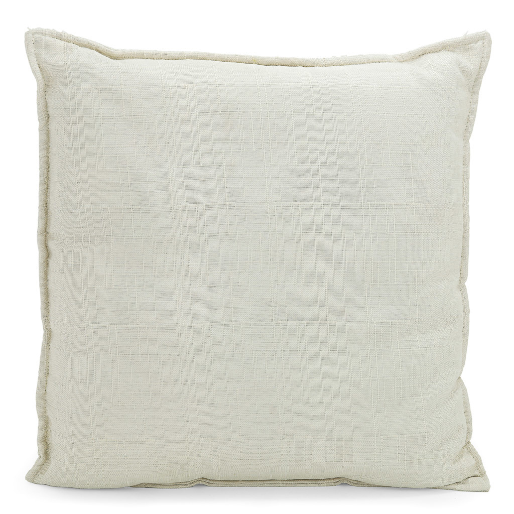 Beige textured cushion.