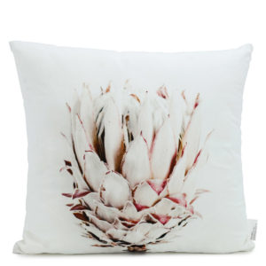 Native Australian floral-patterned cushion.