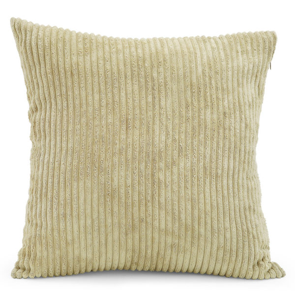 Light brown towelling cushion.