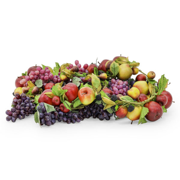 Faux bundle of fruit including a mixture of apples and berries. Realistic size and look.