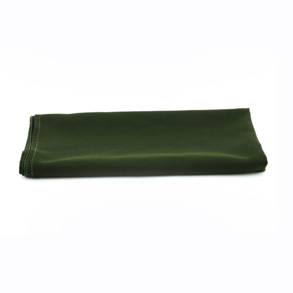 Army green napkins.