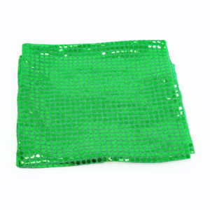 Green sequin tablecloth - 100cm x 90cm.
Can be used as an overlay.