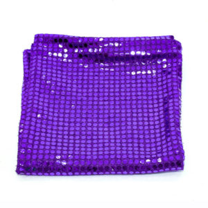 Purple sequined tablecloth. 100cm x 90cm. 
Can be used as an overlay.