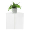 White perspex plinths. They can be used as an effective source of lighting at your event. Additionally, they can be used as simple but stunning display stands to showcase a striking floral arrangement, highlight awards or statues or even showcase products. 

100cm tall x 30cm square top.
