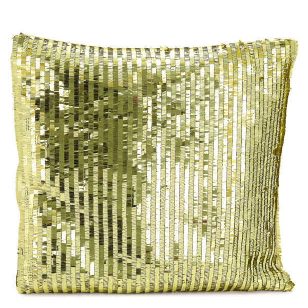 Gold sparkle cushion.