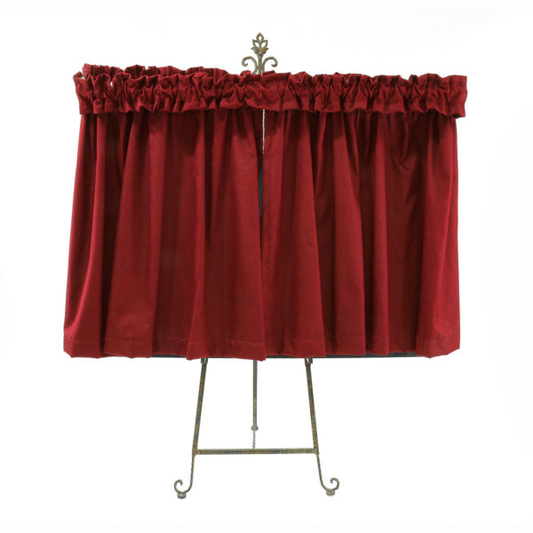 Red reveal curtain for ceremonies, awards, grand openings. Includes an A-Frame stand.