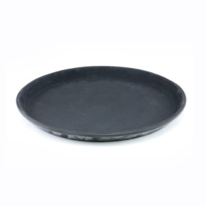 Black plastic plate.