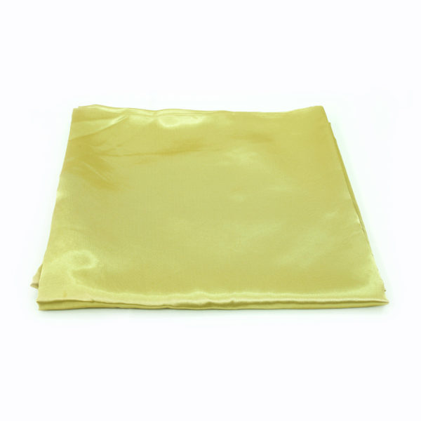 Gold round satin tablecloth. 2.7m.