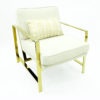 Gold and white lounge chair for a classy addition to your event.