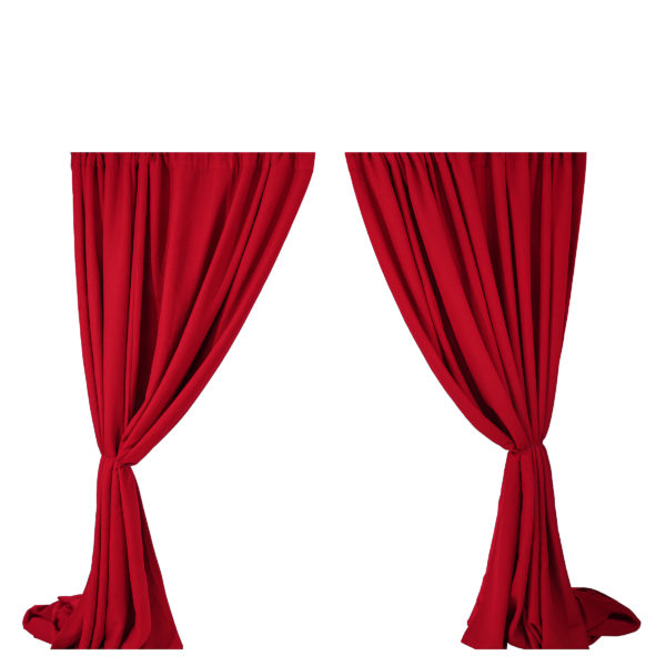 Extra large red split curtain. Thick material.