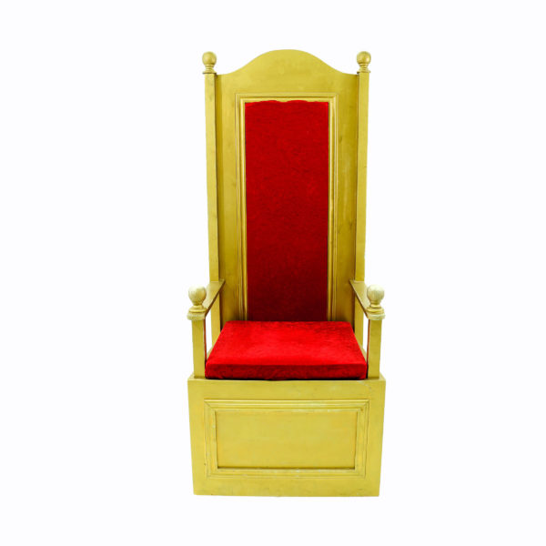Red throne. Santa Chair.