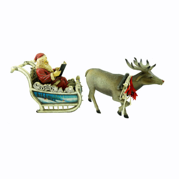 Large Christmas Reindeer statue. Realistic look. Santa in sleigh hired separately.
