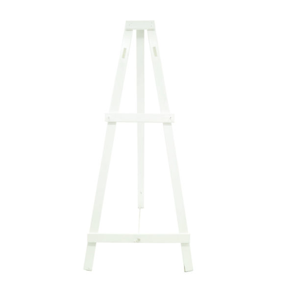 White Timber Easel - 180cm high - gap to fit sign is 70cm max.