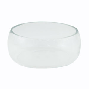 Low-set glass bowl.