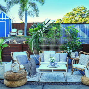How about a trip to The Hampton's? Save money on flights and create this stunning Hampton's inspired theme in your own backyard!  You will easily mistake your surrounds for a luxurious 5 star destination. Invite your favourite friends and family to join you, then sit back, relax and enjoy...