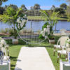 Elegant, flirtatious and fresh! 
This unique Hampton's designed Wedding ceremony package comes complete with gorgeous garlands bringing an alluring, romantic style to your special day. 
This is a dream Wedding ceremony package that will compliment a stunning bride on her most memorable day.

Package price includes set up and pack down.

NOTE: Package price includes faux floral arrangement on the wire mesh frame, at the registration table and also in the large Hamptons style vases.
We are also able to provide fresh florals as an upgrade.