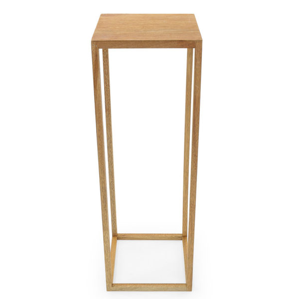 White timber stands. Square top. Useful as a stand or as a creative table centrepiece. 90cm tall. 30cm all sides.