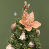 1.9m green Christmas tree covered with modern, rustic decorations. 
Styled decorations include golden baubles and wooden decorations with a rocking horse top tree topper.
Set up $190 | Hire $400 p/w | Removal $150 | Delivery TBC (depends on location)