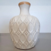White boho ceramic vase.