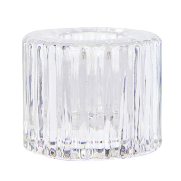 Glass taper candle holders, perfect for styling your next event! Either used as a centrepiece accessory, or along with a picnic table amongst a collection of classy decor.