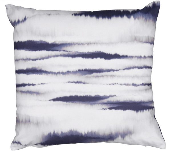 Navy blue and white cushion.